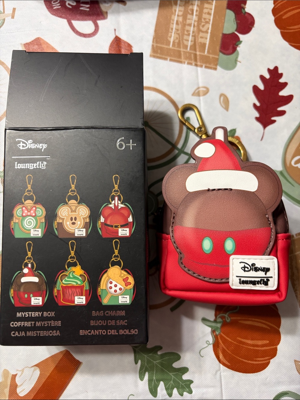 Loungefly disney Mickey Christmas Holiday Mini Backpack Charm